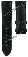 Черный кожаный ремешок Tissot T610031797, теленок, имитация крокодила, 20/18, без замка, для часов Tissot Lady-Round T052.210
