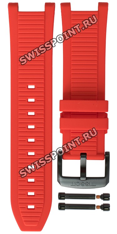 Красный силиконовый ремешок Tissot T603048546, черная пряжка, для часов T-Race MotoGP Tissot T141.417.37.057.01