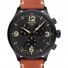 Коричневый кожаный ремешок Tissot T600041406, черная пряжка, 22/22 мм, для часов Tissot Chrono XL T116.617.36.057.00