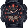 Черный полимерный ремешок Casio 10410723 для часов Casio AEQ-110, AQ-S810, W-735, W-736