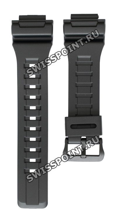 Черный полимерный ремешок Casio 10410723 для часов Casio AEQ-110, AQ-S810, W-735, W-736