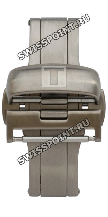 Титановый раскладной замок Tissot T640027419 с кнопками, 18 мм, для кожаного ремешка часов Tissot