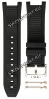 Черный силиконовый ремешок Tissot T603048650, стальная пряжка, для часов Tissot T-Race T141.417.17.011.00