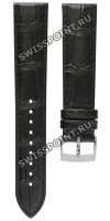Черный кожаный ремешок Tissot T600043012 / T610043024, имитация крокодила, 20/18 мм, стальная пряжка, для часов Tissot Carson Premium T122.410