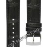 Черный кожаный ремешок Tissot T600043012 / T610043024, имитация крокодила, 20/18 мм, стальная пряжка, для часов Tissot Carson Premium T122.410