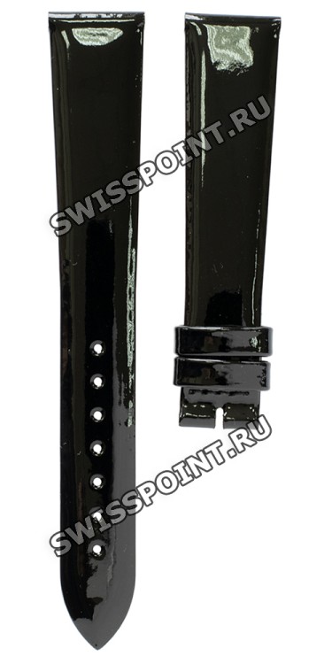 Черный кожаный ремешок Longines L682101297, теленок, лаковый, 17/14, без замка, для часов Longines DolceVita Classic L5.502.0, L5.502.4 Черный кожаный ремешок Longines L682101297, теленок, лаковый, 17/14, без замка, для часов Longines DolceVita Classic L5.502.0, L5.502.4