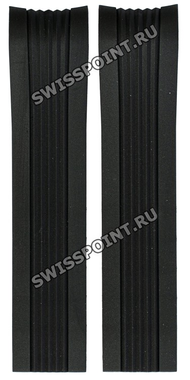 Черный каучуковый ремешок Certina C610019214, без замка, для часов Certina Ds First C030.217.17.057.00, C030.217.37.057.00