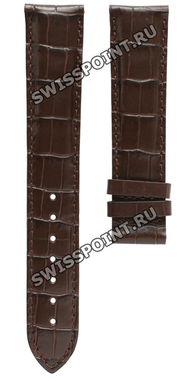 Коричневый кожаный ремешок Tissot T610029777, удлиненный, 20/18 XL, без замка, для часов Tissot Visodate T019.430, T019430