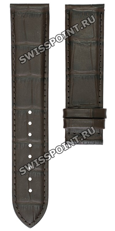 Коричневый кожаный ремешок Tissot T610045451, теленок, 21/20, без замка, для часов Tissot Visodate T118.430
