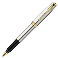 Ручка PARKER S0809130 Ручка-роллер Parker Sonnet T527, цвет: St. Steel GT, стержень: Fblack (№ 76)