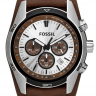 Фирменный темно-коричневый кожаный ремешок для часов Fossil CH2565