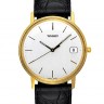 Черный кожаный ремешок Tissot T600013357, теленок, 18/16, желтая пряжка, для часов Tissot Goldrun