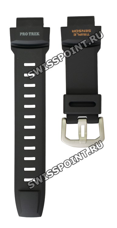 Черный полимерный ремешок Casio 10412703 для часов Casio PRG-550
