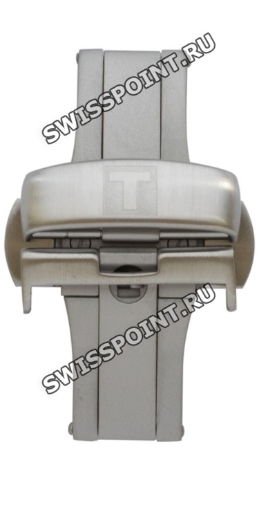 Стальной раскладной замок Tissot T640028386 с кнопками, 20 мм, для кожаного ремешка часов Tissot
