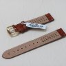 Коричневый кожаный ремешок из кожи теленка STAILER ORIGINAL 2415-1802 размер (18/16 мм), длина M (105 / 70 мм) с тиснением под кожу крокодила
