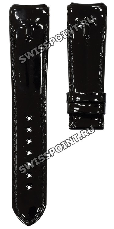 Черный кожаный ремешок Tissot T610033163, удлиненный, 21/18 XL, теленок, интегрированный, без замка, T-Touch II T047.220