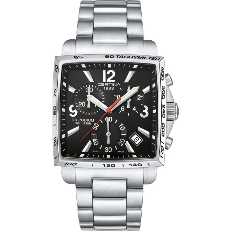 Стальной замок браслета Certina C631011238 для часов Certina С001.517, С001517