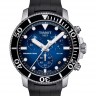 Черный каучуковый ремешок Tissot T603042599, стальная пряжка, для часов Tissot Seastar 1000 Chronograph T120.417