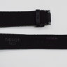 Черный комбинированный (кожа/текстиль) ремешок Tissot T610035310, удлиненный, 22/20 XL, теленок, серая прострочка, без замка, для часов Tissot T-Touch Solar T091.420, T110.420