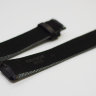 Черный комбинированный (кожа/текстиль) ремешок Tissot T610035310, удлиненный, 22/20 XL, теленок, серая прострочка, без замка, для часов Tissot T-Touch Solar T091.420, T110.420
