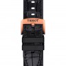 Черный каучуковый ремешок Tissot T603043409 с кожаной накладкой, под крокодила, розовая пряжка, 22/22 мм, для часов Tissot T-Race Swissmatic T115.407