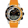 Оранжевый силиконовый ремешок Tissot T610027546, без замка, для часов Tissot Sea-Touch T026.420A, T026420A