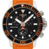 Оранжевый каучуковый ремешок Tissot T603043445, стальная пряжка, для часов Tissot Seastar 1000 Chronograph T120417, T120.417.17.051.01