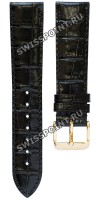 Черный кожаный ремешок Tissot T600013470, теленок, 20/18, желтая пряжка, для часов Tissot Bridgeport, Jasmin, Carson G669, G681