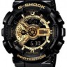 Черный ремешок Casio 10391028, полимерный, глянцевый, желтая пряжка, для часов Casio GDF-100GB-1, GA-710GB-1A, GA-710GBX-1A9, GAC-100BR-1A, GD-100GB-1, GA-110GB-1A, GA-110GBX-1A, GA-140GB-1A1