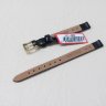 Черный кожаный ремешок из кожи теленка STAILER ORIGINAL 1071-0802 размер (8/8 мм), длина M (105 / 70 мм) с тиснением под кожу теленка