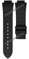Черный силиконовый ремешок Balmain B1731055, 24/20, с боковым вырезом, без замка, для часов Balmain Balmainia 7581