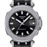 Черный каучуковый ремешок Tissot T603044130 с кожаной накладкой, имитация крокодила, 22/22, стальная пряжка, для часов Tissot T-Race Swissmatic T115.407.17.051.00