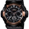 Черный глянцевый полимерный ремешок Casio 10414651 для часов Casio GA-150BW-1A, GA-200BW-1A, GA-200RG-1A