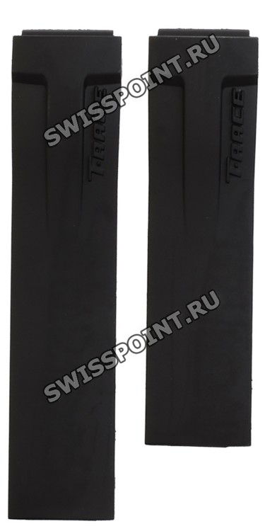 Черный каучуковый ремешок Tissot T610029696, без замка, для часов Tissot T-Race T048.417, T048417A, T048.427, T048427A