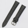Серый кожаный ремешок из кожи теленка STAILER ORIGINAL 3254-1911 размер (19/16 мм), длина L (120 / 80) с тиснением под кожу крокодила