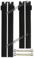 Черный каучуковый ремешок Tissot T610040206, без замка, для часов Tissot T-Race T092.417, T092.427 MotoGP