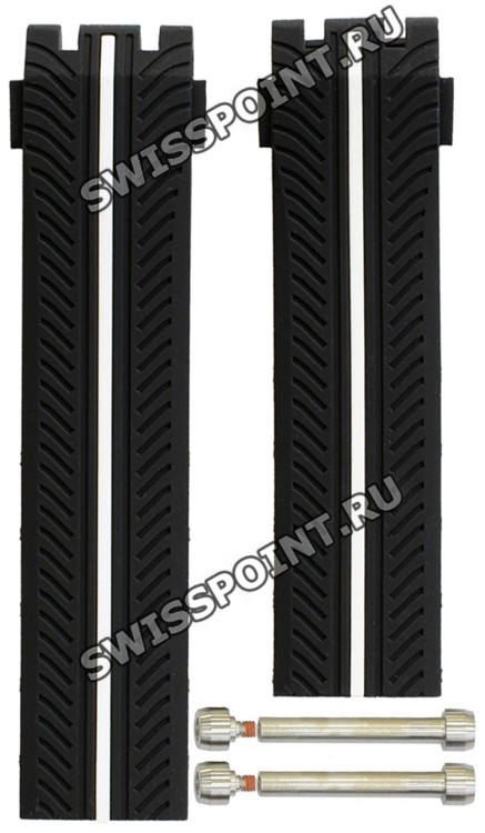 Черный каучуковый ремешок Tissot T610040206, без замка, для часов Tissot T-Race T092.417, T092.427 MotoGP