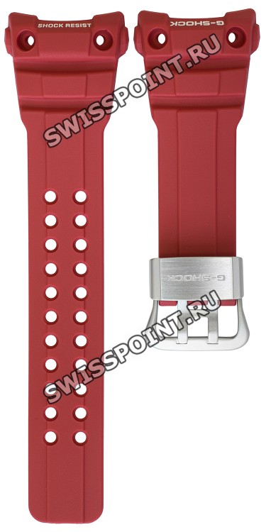Красный полимерный ремешок Casio 10518724 для часов Casio GWN-1000RD-4A