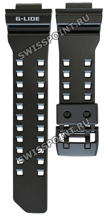 Черный полимерный ремешок Casio 10524994 для часов Casio GAX-100B-1A, GAX-100B-7A