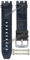 Синий каучуковый ремешок Tissot T603044131 с синей кожаной накладкой, имитация крокодила, 22/22, стальная пряжка, для часов Tissot T-Race Swissmatic T115.407.17.041.00