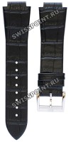 Черный кожаный ремешок Tissot T600040833, теленок, 15/18, с вырезом, стальная пряжка, для часов Tissot Generosi-T T105.309, T105309