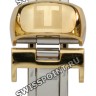 Желтый стальной раскладной замок Tissot T640015871, 12 мм, для кожаного ремешка часов Tissot