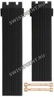 Черный каучуковый ремешок Tissot T610040211, без замка, для часов Tissot T-Race T092.417, T092.427 MotoGP