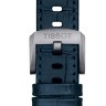 Синий кожаный ремешок Tissot T600047701 / T610047702, 27/18, с вырезом 12 мм, стальная пряжка, для часов Tissot T137.407.16.041.00 PRX Powermatic 80, T137.410.16.041.00