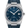 Синий кожаный ремешок Tissot T600047701 / T610047702, 27/18, с вырезом 12 мм, стальная пряжка, для часов Tissot T137.407.16.041.00 PRX Powermatic 80, T137.410.16.041.00