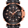 Черный каучуковый ремешок Tissot T603044205 с кожаной накладкой, имитация крокодила, 22/22, розовая пряжка, для часов Tissot T-Race T115.427.37.051.01