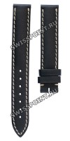 Черный кожаный ремешок Longines L682106060, теленок, 14/14, без замка, для часов Longines Evidenza L2.155.0, L2.155.4