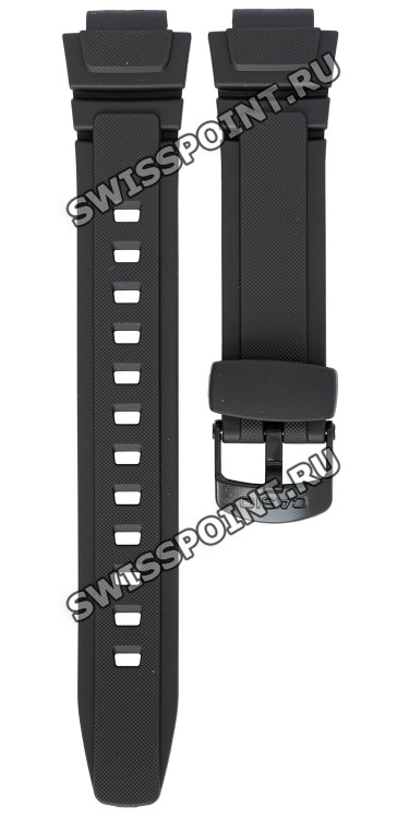 Черный полимерный ремешок Casio 10212268 для часов Casio AQ-180W-1B, W-213-1A