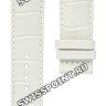 Белый кожаный ремешок Tissot T610028981, удлиненный, 20/18 XL, имитация крокодила, без замка, для часов Tissot Quadrato T005.510, T005510A