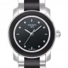 Стальной браслет Tissot T605030912 c черными керамическими вставками, без конечных звеньев, для часов Tissot Ceramic T064.210